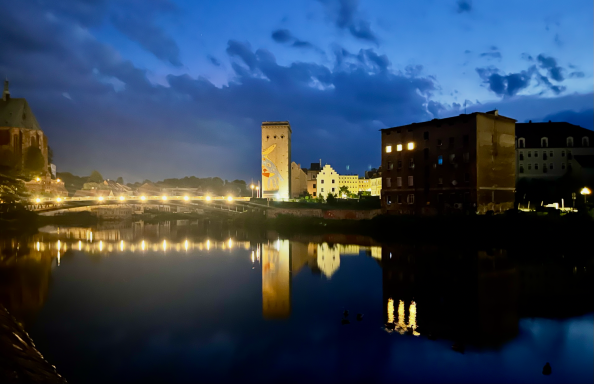 Die Neiße bei Nacht
