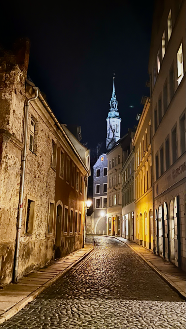 Görlitzer Altstadt bei Nacht