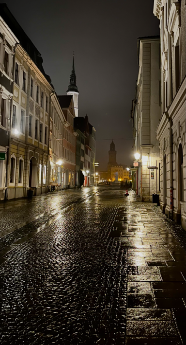 Görlitzer Altstadt bei Nacht