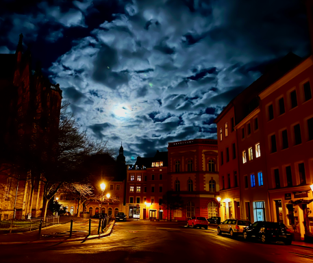 Görlitzer Altstadt bei Nacht
